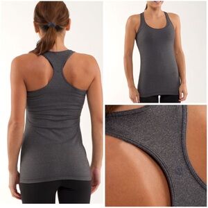 Lululemon Reversible Cool Racerback in Heathered Deep Coal 🍋